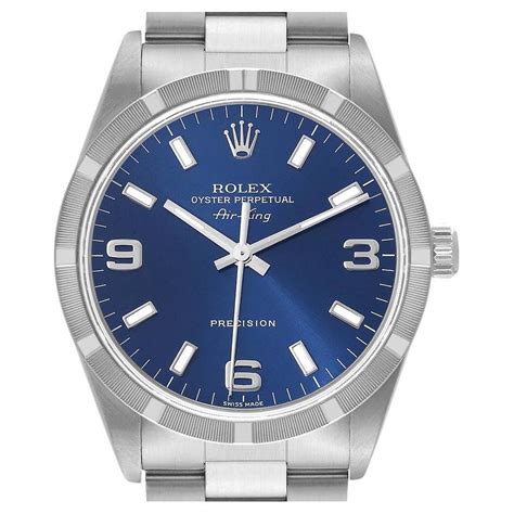 preowned rolex air-king 14010 blue index dial|Rolex Air-King date price.